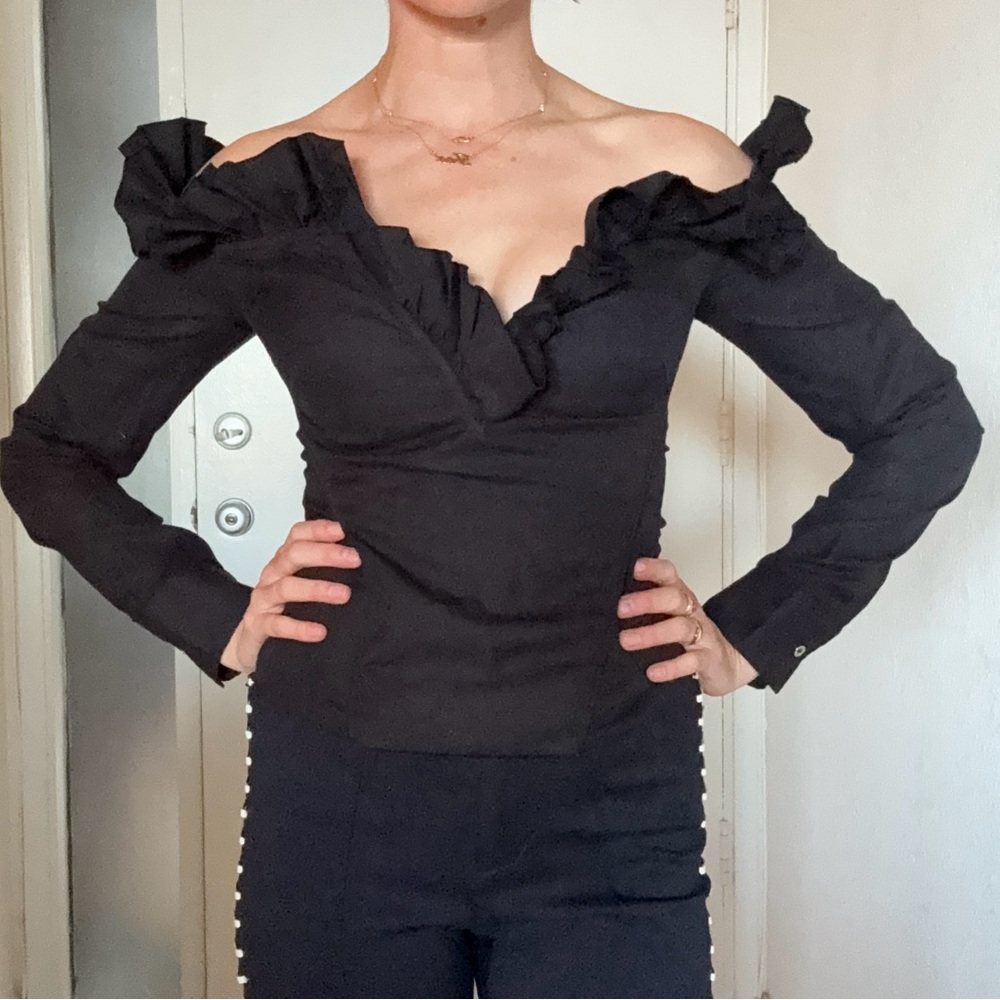 Marques Almeida Black Corset Blouse